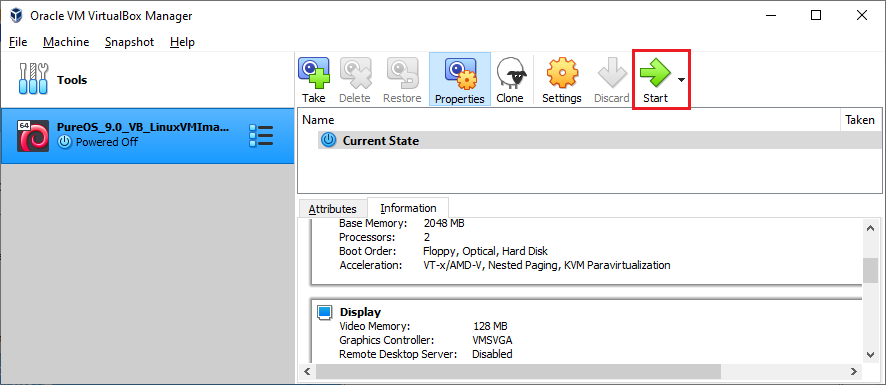 Start VM