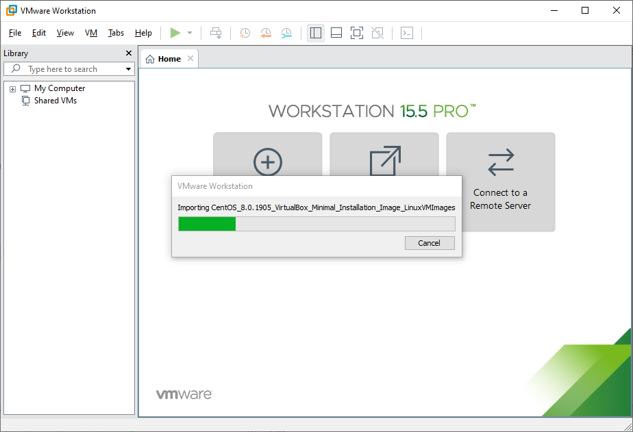 Importing Virtual Machine